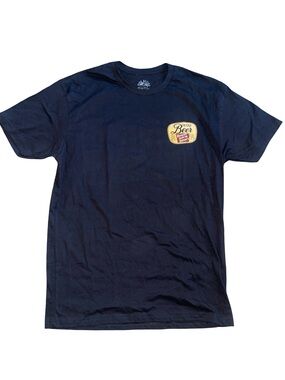 Side Action Apparel "Beer Never Broke My Heart" Black Graphic Tee size L